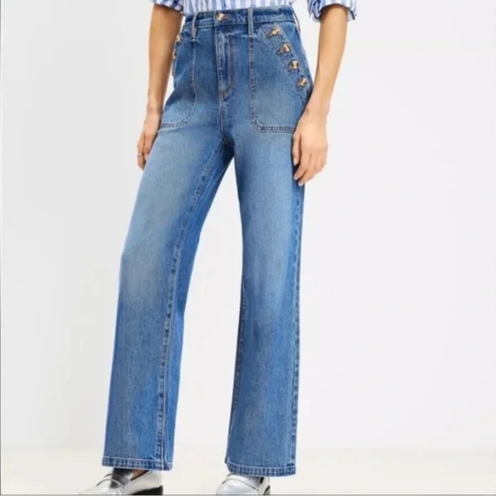 High Rise Wide Leg Curvy Jeans. New - Picture 4 of 6